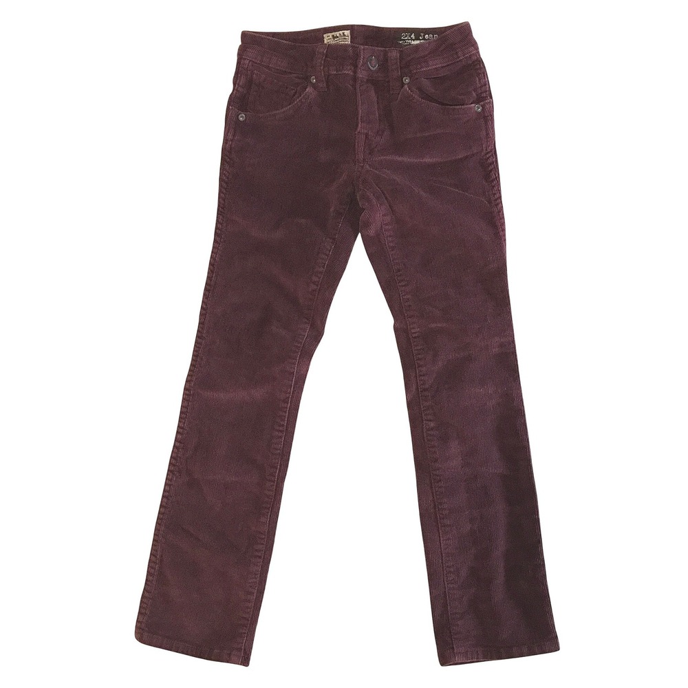Volcom 2X4 Jean Burgundy Corduroy Slim Fit Pants Size 23 Skateboarding Maroon